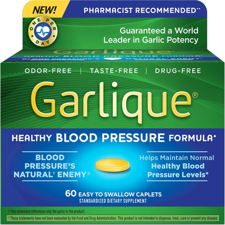 Garlique Healthy Blood Pressure Formula 60 Ct (Pack of 4)