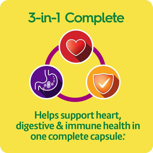 Culturelle 3-In-1 Complete Probiotic Daily Supplement, Promotes Digestive Health + Natural Immune Defense, Non-Gmo, 30 Count