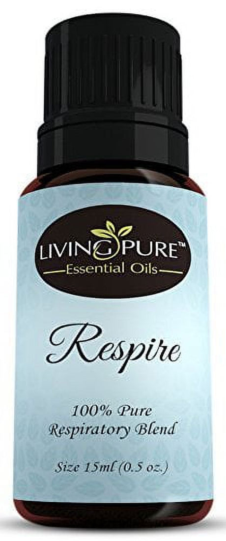 #1 Respiratory Essential Oil & Sinus Relief Blend - Supports Allergy Relief, Breathing, Congestion Relief, & Respiratory Function - 100% Organic Therapeutic & Aromatherapy Grade - 15Ml