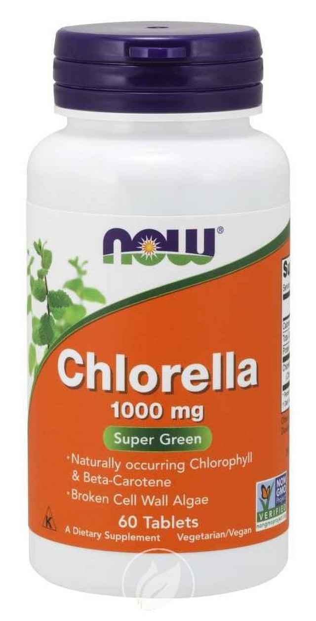 NOW Supplements Chlorella 1000Mg 60 Tabs