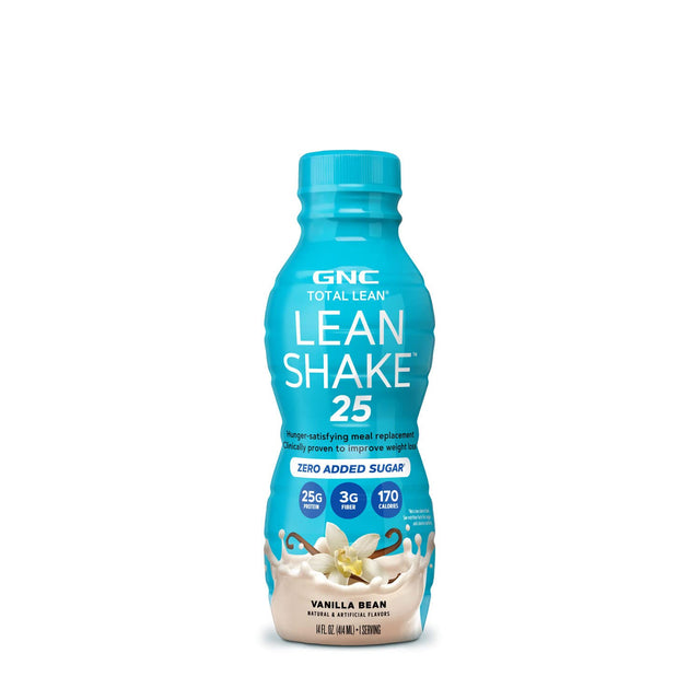 GNC Total Lean Lean Shake with 25G of Protein in Just 170 Calories, Vanilla Bean 12 Servings