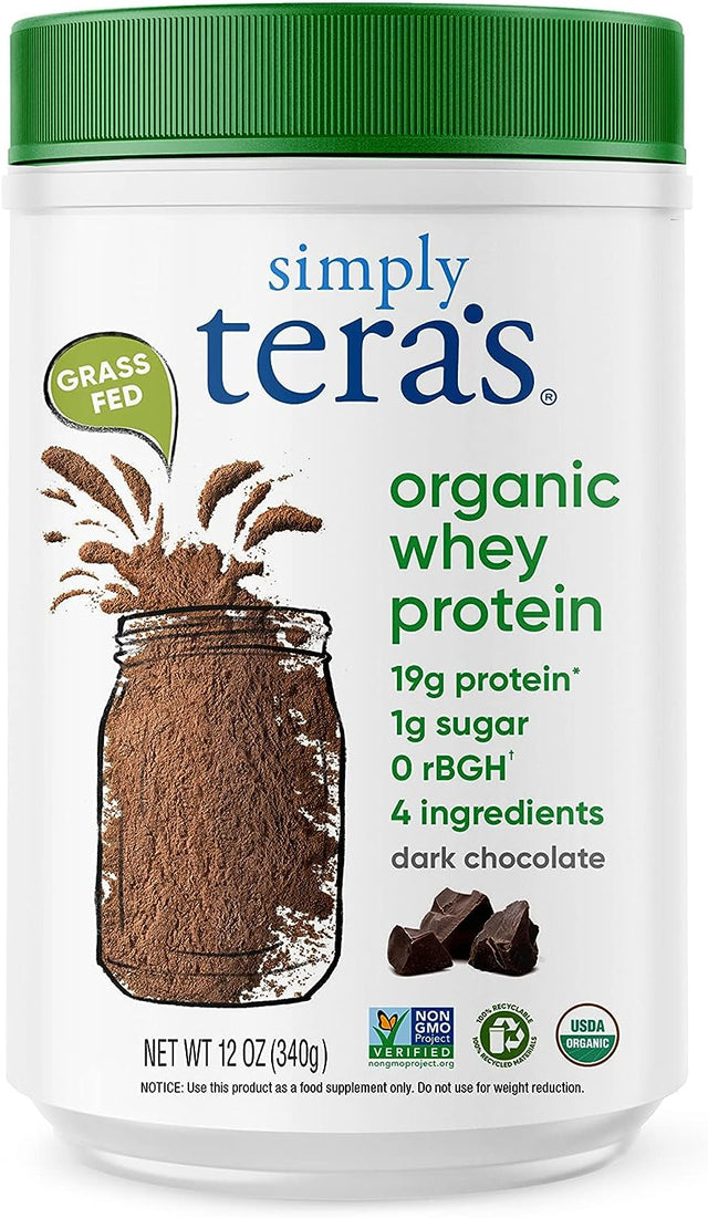 Simply Tera'S Organic Whey Protein Powder, Dark Chocolate Flavor