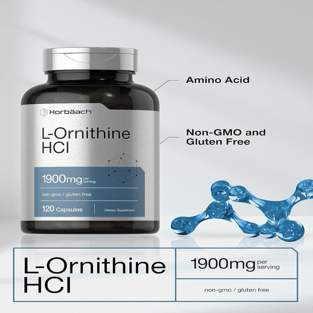 L Ornithine 1900 Mg | 120 Capsules | by Horbaach