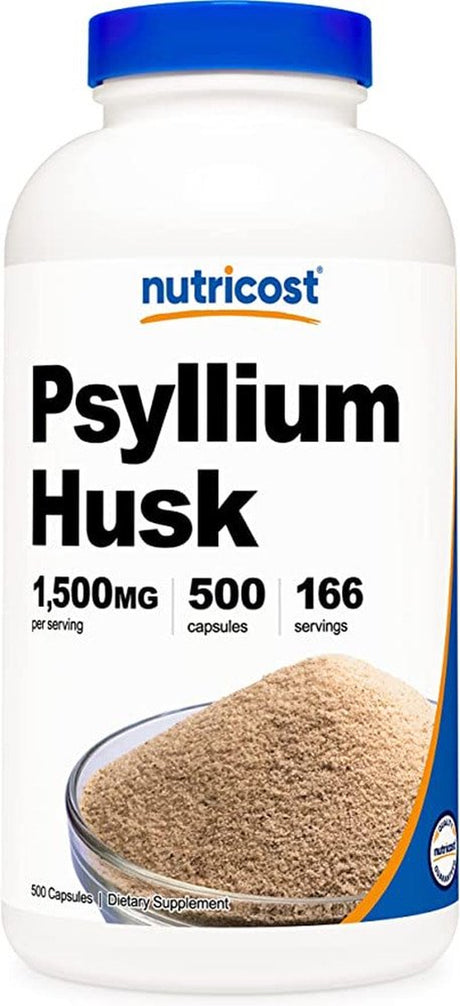 Nutricost Psyllium Husk Capsules -- 1500 Mg - 500 Capsules