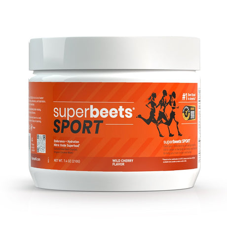 Humann Superbeets Sport Pre Workout Powder – NSF Certified for Sport – Caffeine Free Energy – Nitric Oxide Supplement – Creatine & Stimulant Free – Wild Cherry Flavor, 20 Servings