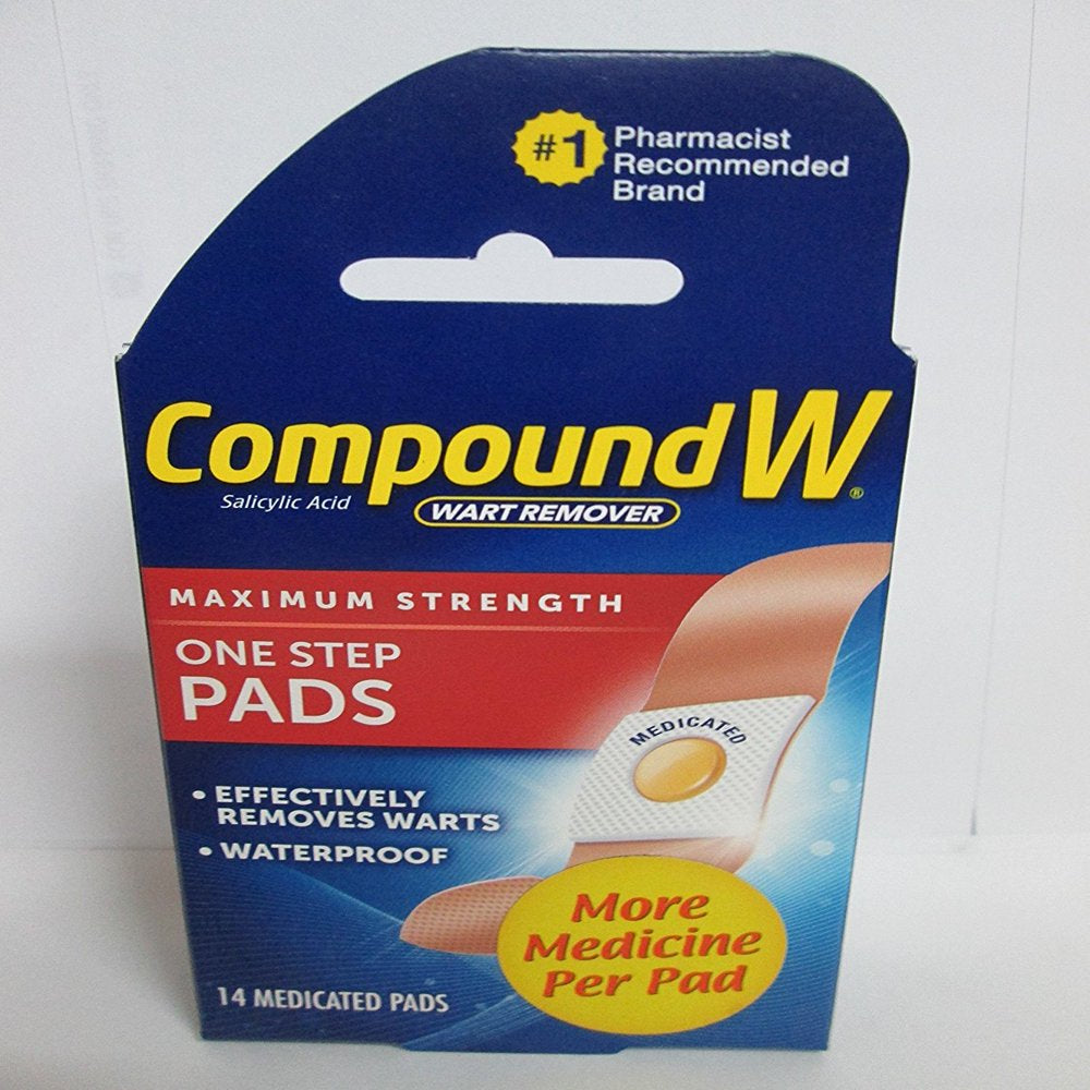 Compound W Warts Remover Medicated Maximum Strength Pads, 14 Ct ...