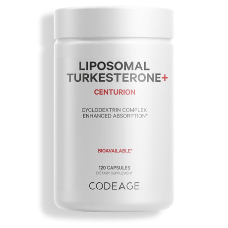 Codeage Liposomal Turkesterone Supplement, Ajuga Turkestanica & Hydroxypropyl-Β-Cyclodextrin, 120 Ct