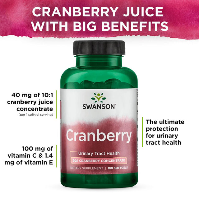 Swanson Cranberry 20:1 Concentrate 180 Sgels 2 Pack