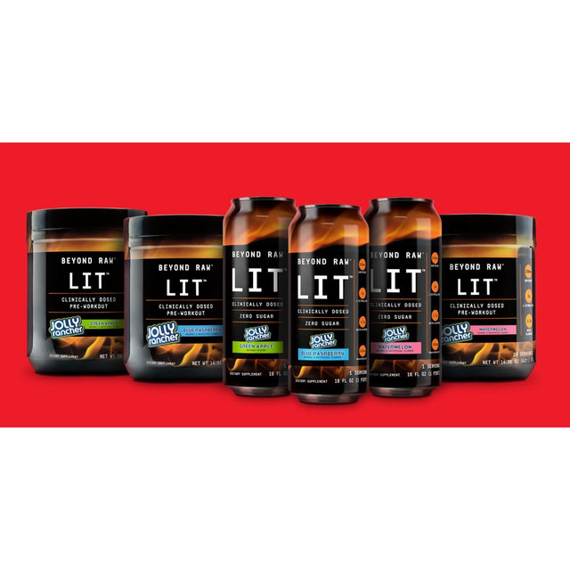 LIT™ On-The-Go Pre-Workout Energy, Jolly Rancher® Watermelon, 16 Fl Oz (4-Pack)