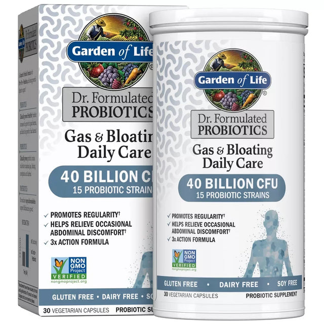 Garden of Life Gas & Bloating Relief Probiotic Capsules - 30Ct *EN