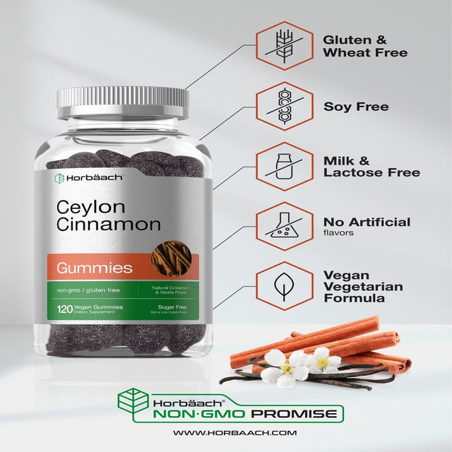 Ceylon Cinnamon 2000Mg | 120 Vegan Gummies | by Horbaach