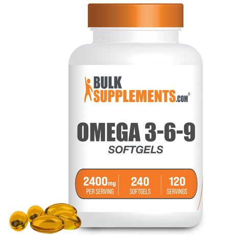 Bulksupplements.Com Omega 3-6-9 Softgels, 2400Mg - Brain & Heart Support (240 Softgels - 120 Servings)