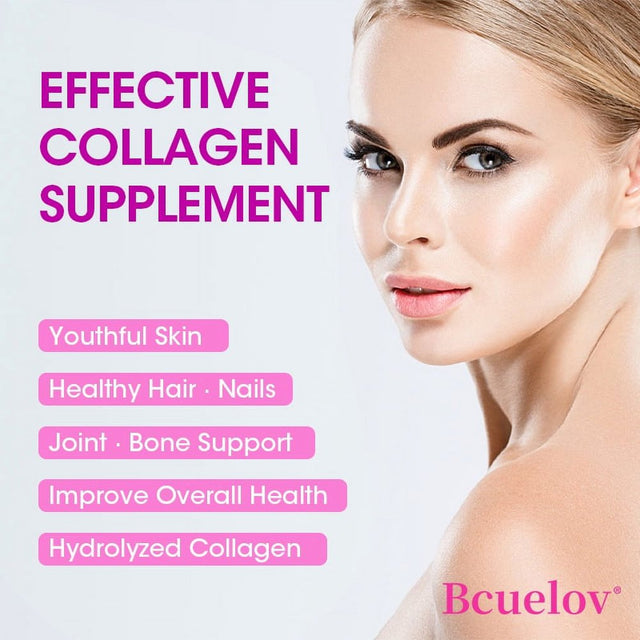 Bcuelov COLLAGEN MULTI COMPLEX - 3000 Mg, Supports Joint, Energy, Skin, Hair & Nail Health, Complex Collagen Capsules