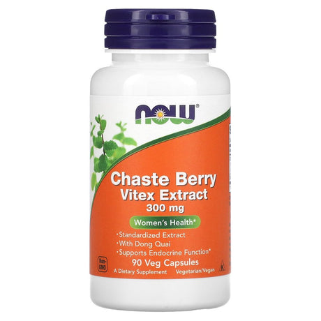 NOW Foods - Chaste Berry Vitex Extract Women'S Health Support 300 Mg. - 90 Vegetable Capsule(S)