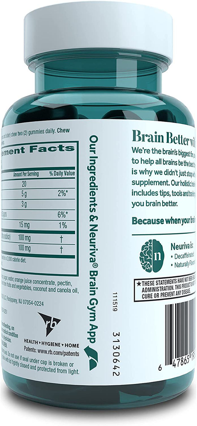 Neuriva Brain Performance - Original Gummies Grape 50 Gummies Pack of 3