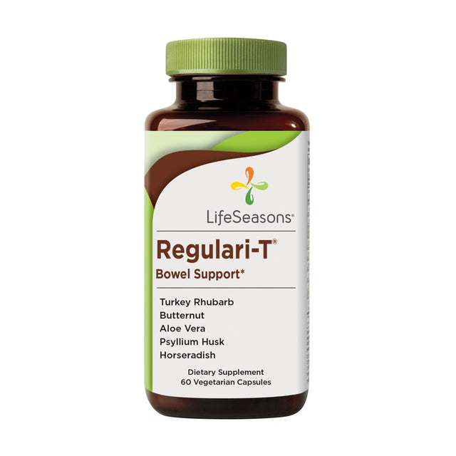 Regulari-T, Bowel Support, 60 Veg Capsules, Lifeseasons