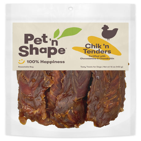 Pet 'N Shape Chik 'N Tenders with Glucosamine and Chondroitin, 16 Oz - Healthy, Protein Rich Treats for Strong Joints in Dogs - Dog Chews