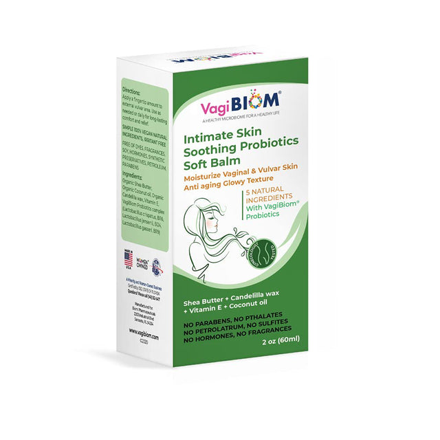 Biom Probiotics Soft Balm Vaginal Skin Moisturizer, Intimate Skin Soothing, Vaginal Balm, 2 Oz