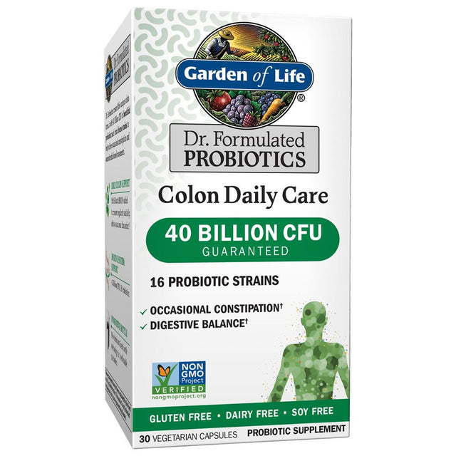 Garden of Life Dr. Formulated Colon Daily Probiotics, 40 Billion CFU, 30 Ct