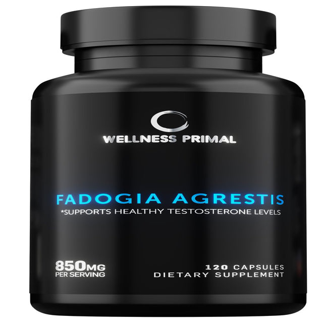 Fadogia Agrestis 850Mg per Serving (120 Capsules) Maximum Strength Extract Supports Healthy Testosterone Levels and Athletic Performance Made in the USA by Wellness Primal