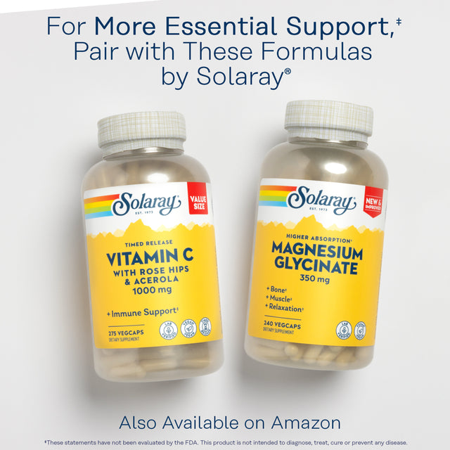 Solaray Calcium Citrate with Vitamin D-3 1000Mg | for Healthy Bones & Teeth, Cardiovascular, Muscle & Nerve Function | Enhanced Absorption | 90 Ct