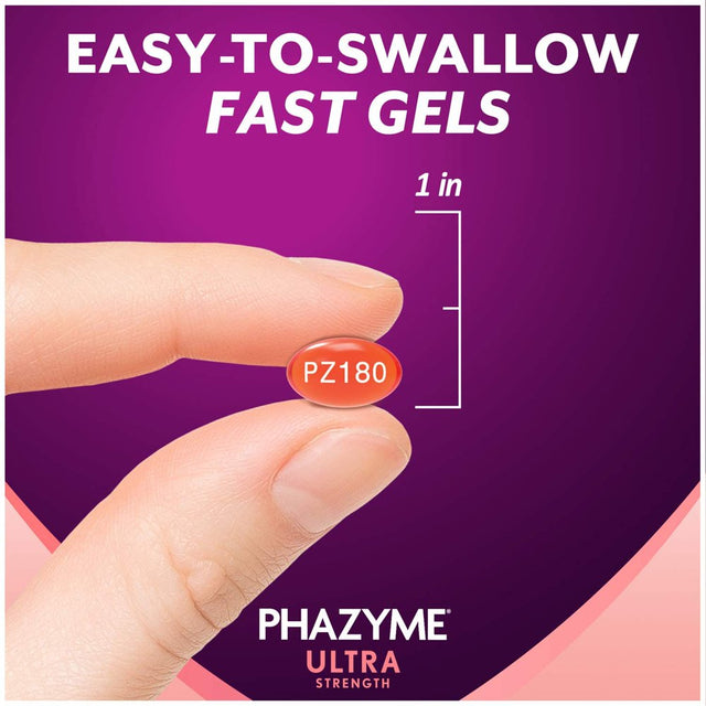 Phazyme Ultra Strength Gas & Bloating Relief, Works in Minutes, 48 Fast Gels