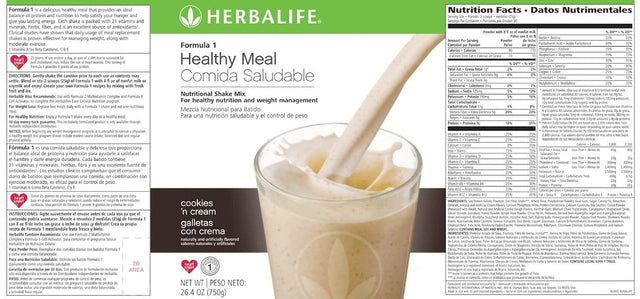 Herbalife Formula 1 Nutritional Shake Mix 500G Each - Herbalife Shake - Herbalife Protein Powder - Herbalife Weight Loss Meal Replacement