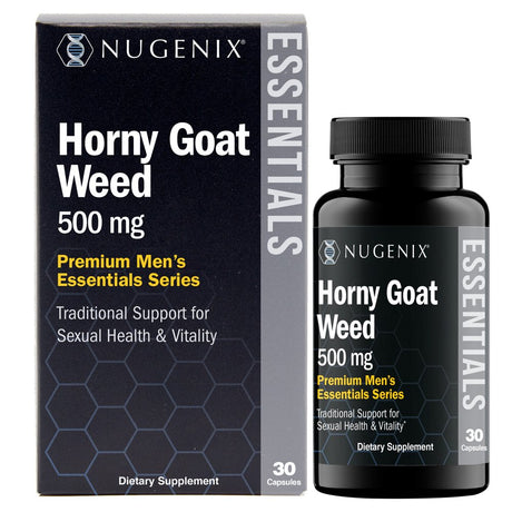 Nugenix Essentials Horny Goat Weed Men'S Performance Supplement, 500 Mg, 30 Count