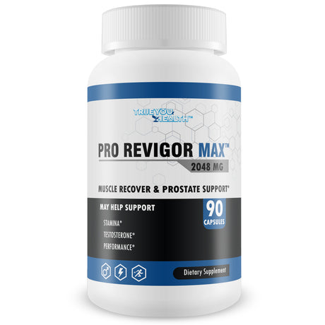 Pro Revigor Max - Premium Male Muscle Growth & Prostate Support Supplement - Promote Healthy Blood Flow, Stamina, & Performance - Support Healthy Hormone Production - Aid Male Muscle Size & Recovery