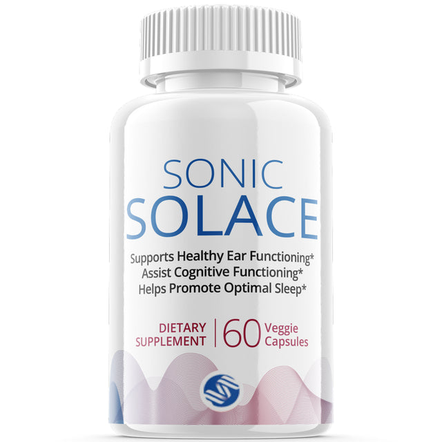 (1 Pack) Sonic Solace - Brain Boost Supplement - Dietary Supplement for Focus, Memory, Clarity, Cognitive, Nootrpic - Advanced Hearing Support Formula for Maximum Strength - 60 Capsules