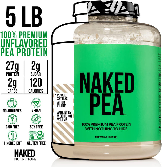 5LB 100% Pea Protein Powder from North American Farms - Vegan Pea Protein Isolate - Plant Protein Powder, Easy to Digest - Speeds Muscle Recovery