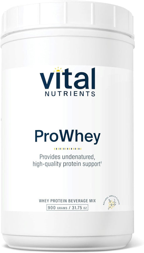Vital Nutrients - Prowhey - Whey Protein Beverage Mix - Natural Vanilla Flavor - 900 Grams per Bottle