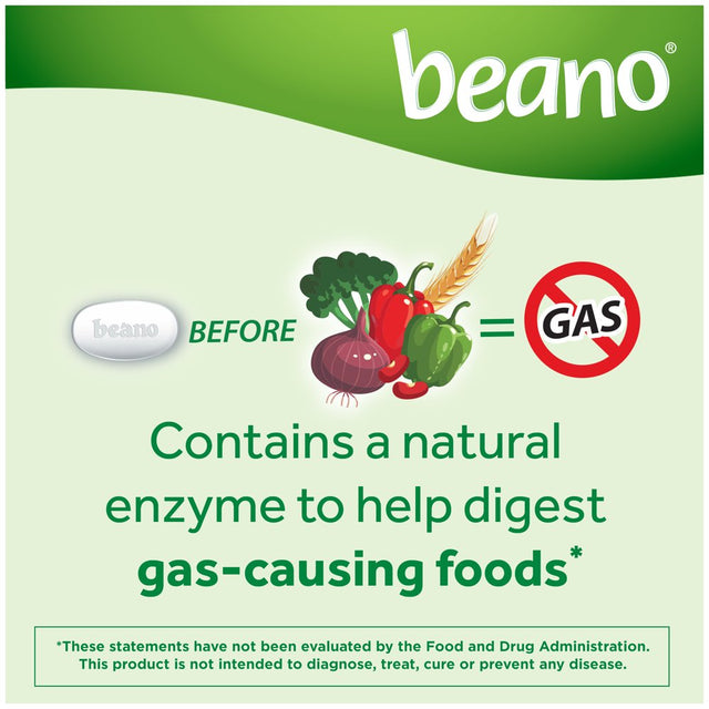 Beano Extra Strength, Gas Prevention & Digestive Enzyme Supplement, 30 Count