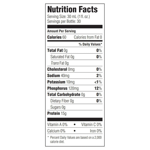 Prosource Nocarb Liquid Protein, Neutral Flavor, 30 Ounce Bottle - 1/Each