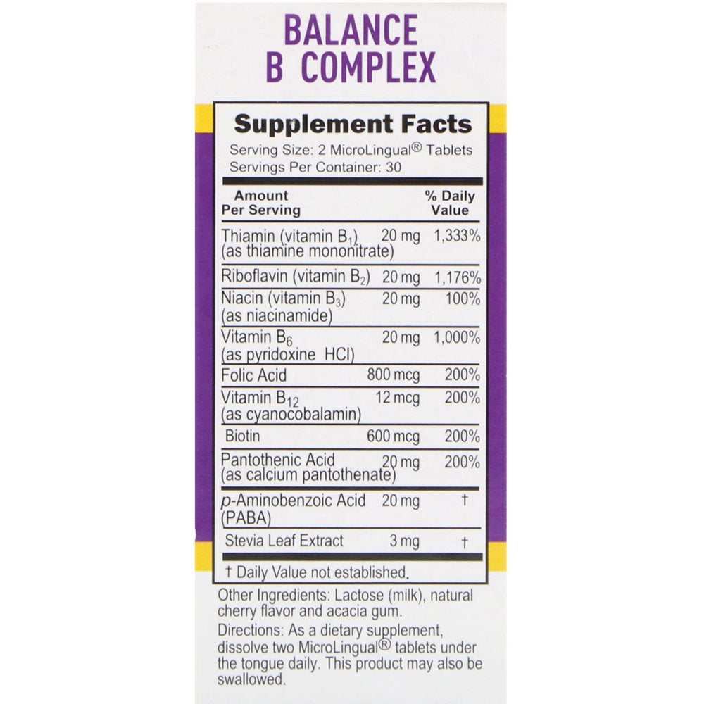 Superior Source Balance B Complex, Quick Dissolve Sublingual Tablets ...