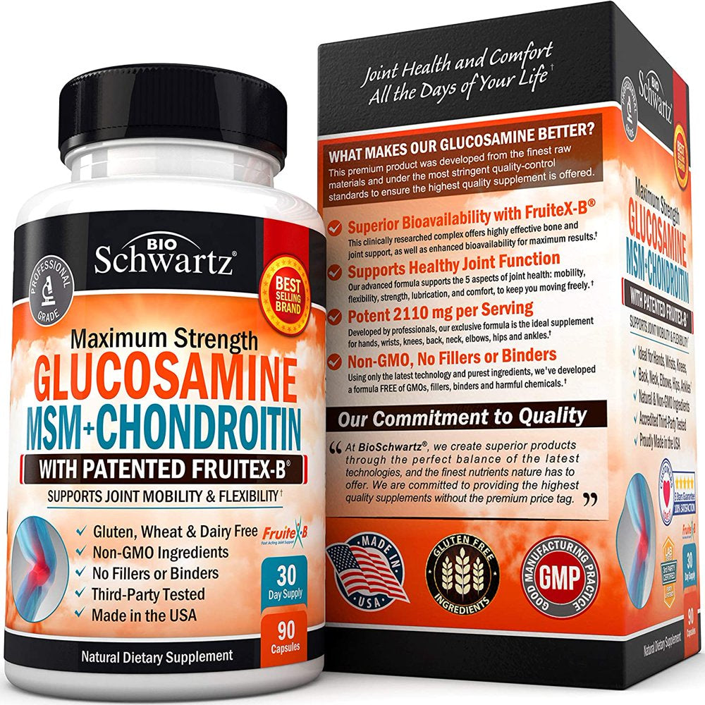 Bioschwartz Glucosamine MSM + Chondroitin With Turmeric Curcumin | Dai ...