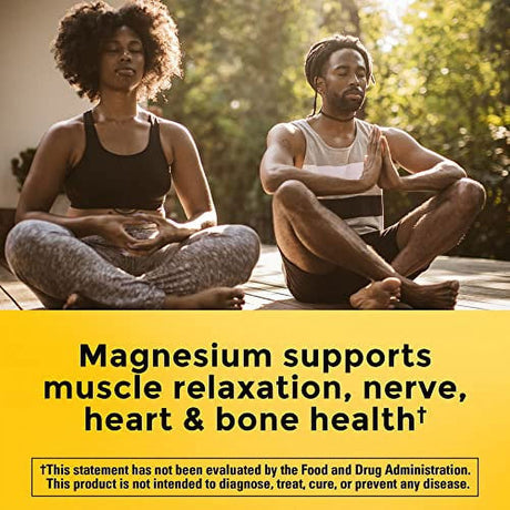 Nature Made Magnesium Complex with Vitamin D and Zinc Supplements for Muscle, Nerve, Heart & Bone Support with Vitamin D3 & Zinc for Immune Support, 60 Capsules, 30 Day Supply