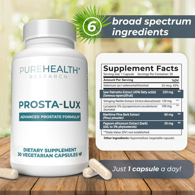 Prostate Supplements for Men - Fast Relief from Dribbling, Urgency, and Performance Issues by Purehealth Research