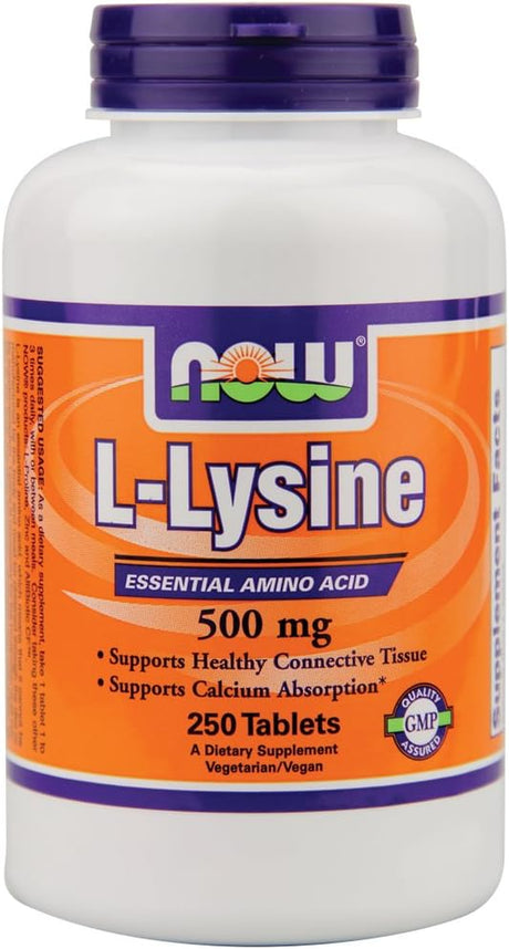 Now Foods L-Lysine 500 Mg - 250 Tabs 6 Pack