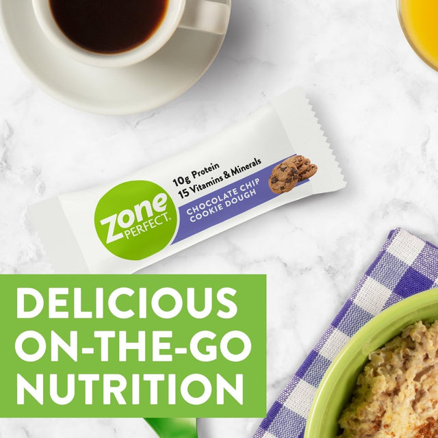 Zoneperfect Protein Bars, 10G Protein, 17 Vitamins & Minerals, Nutritious Snack Bar, Chocolate Chip Cookie Dough, 30 Bars