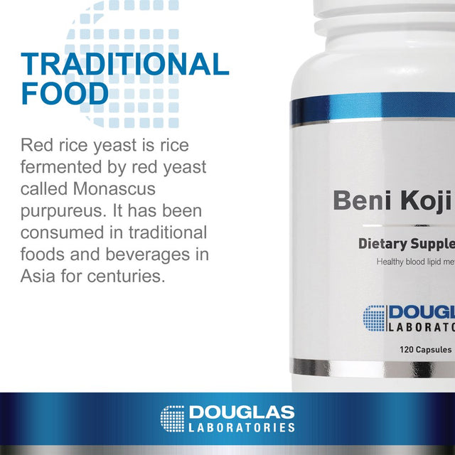 Douglas Laboratories Beni Koji Red Yeast Rice | Fermented Red Yeast Rice to Support Healthy Blood Lipid Metabolism* | 120 Capsules