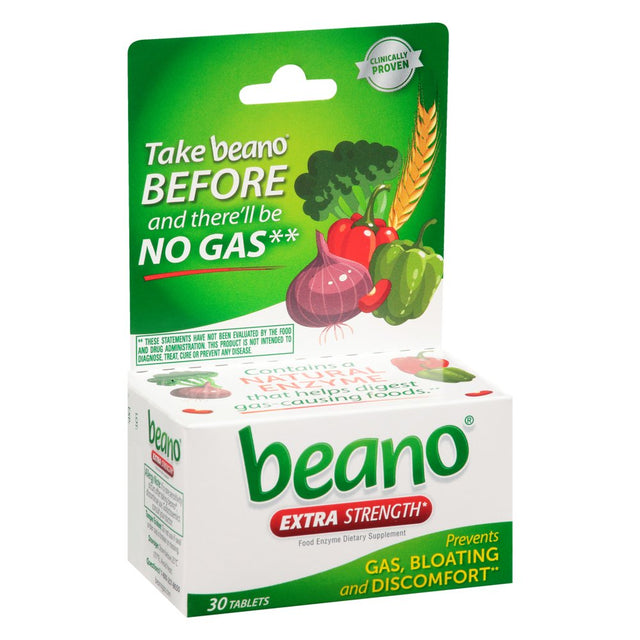 Beano Extra Strength, Gas Prevention & Digestive Enzyme Supplement, 30 Count