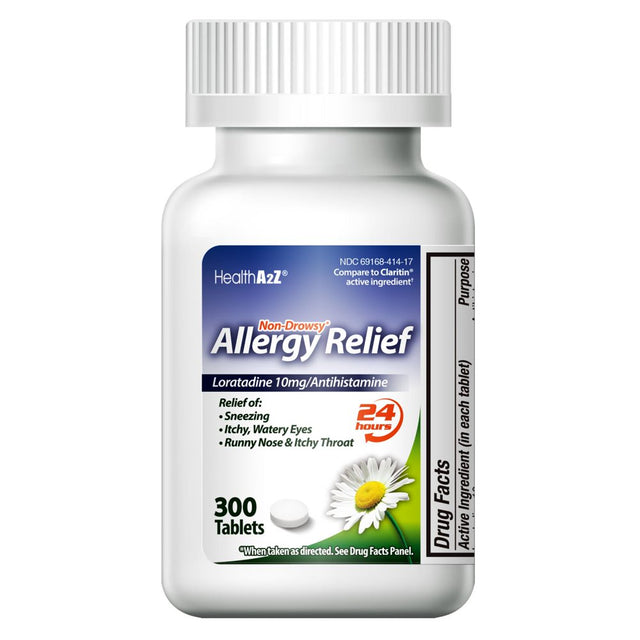 Healtha2Z®Non-Drowsy Allergy Relief | Loratadine 10Mg/Antihistamine | 300 Tablets