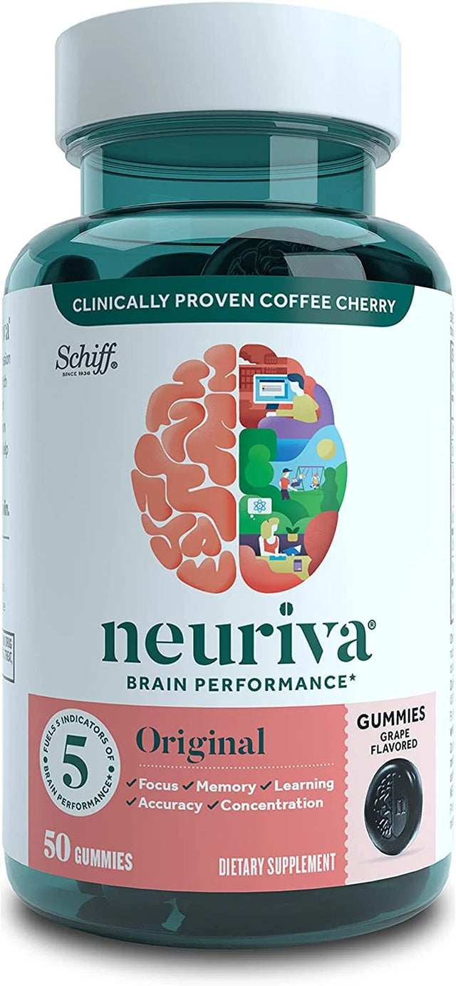 Neuriva Brain Performance - Original Gummies Grape 50 Gummies Pack of 3