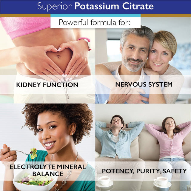 #1 Quality Potassium Citrate by Superior Labs - 100Mg, 120 Vegetable Caps - Made in USA, 100% Money Back Guarantee