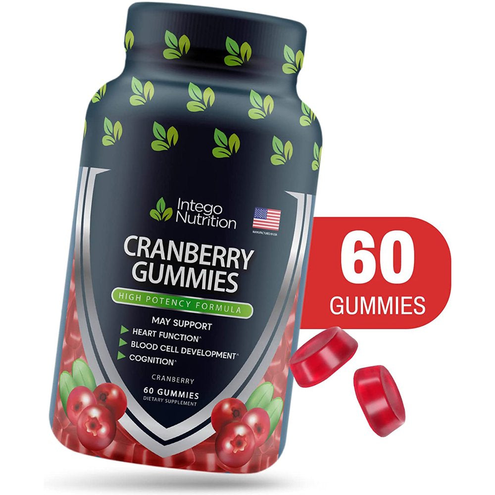 Intego Nutrition Cranberry Gummies for Urinary Health & Kidney Support ...