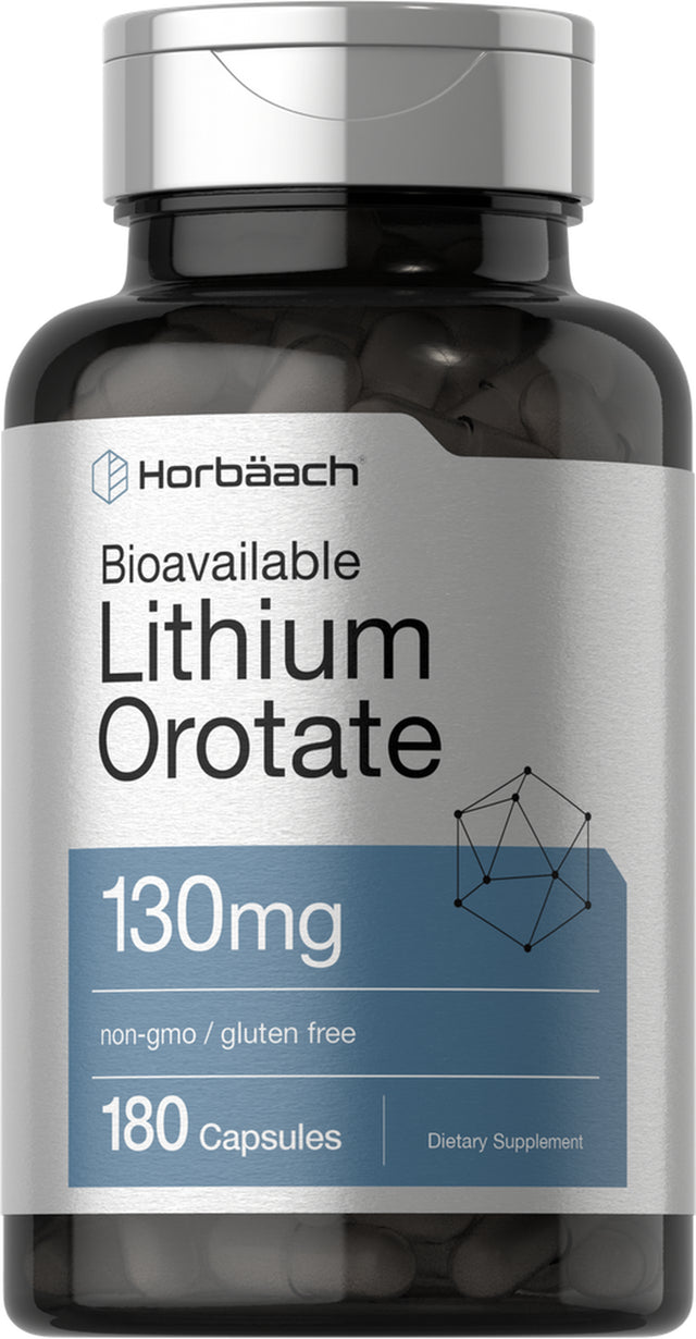 Lithium Orotate 130Mg | 180 Capsules | by Horbaach