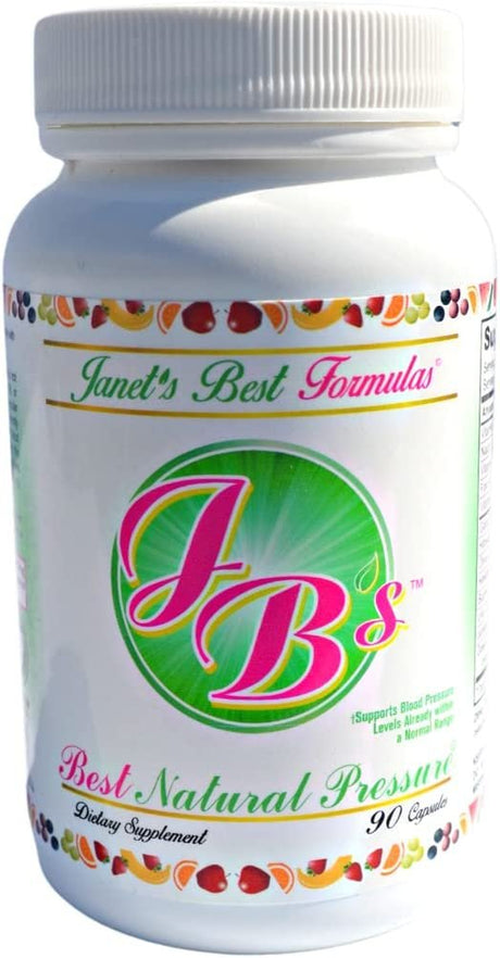 Janet'S Best Formulas Best Natural Pressure, Premium Blood Pressure Support with Hawthorn Berry and Hibiscus Powder, Helps Support Blood Circulation, 90 Capsules Blood Pressure Support Supplement