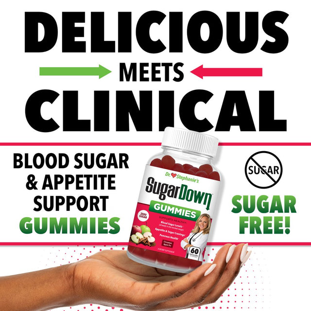 Dr. Stephanie’S Sugardown Gummies - Blood Sugar Gummies with Ceylon Cinnamon - 2 Pack