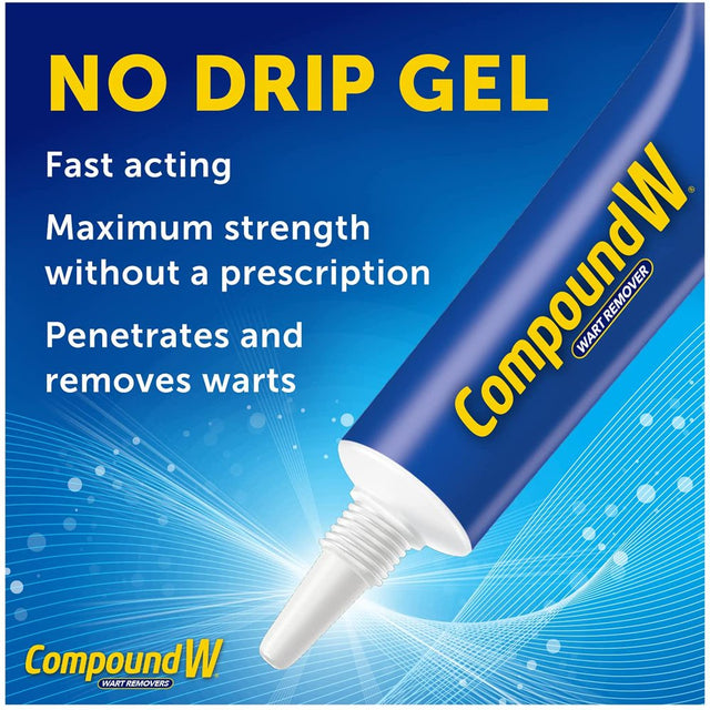 Compound W Maximum Strength Fast Acting Gel Wart Remover with 12 Conseal Patches, 0.25 Oz